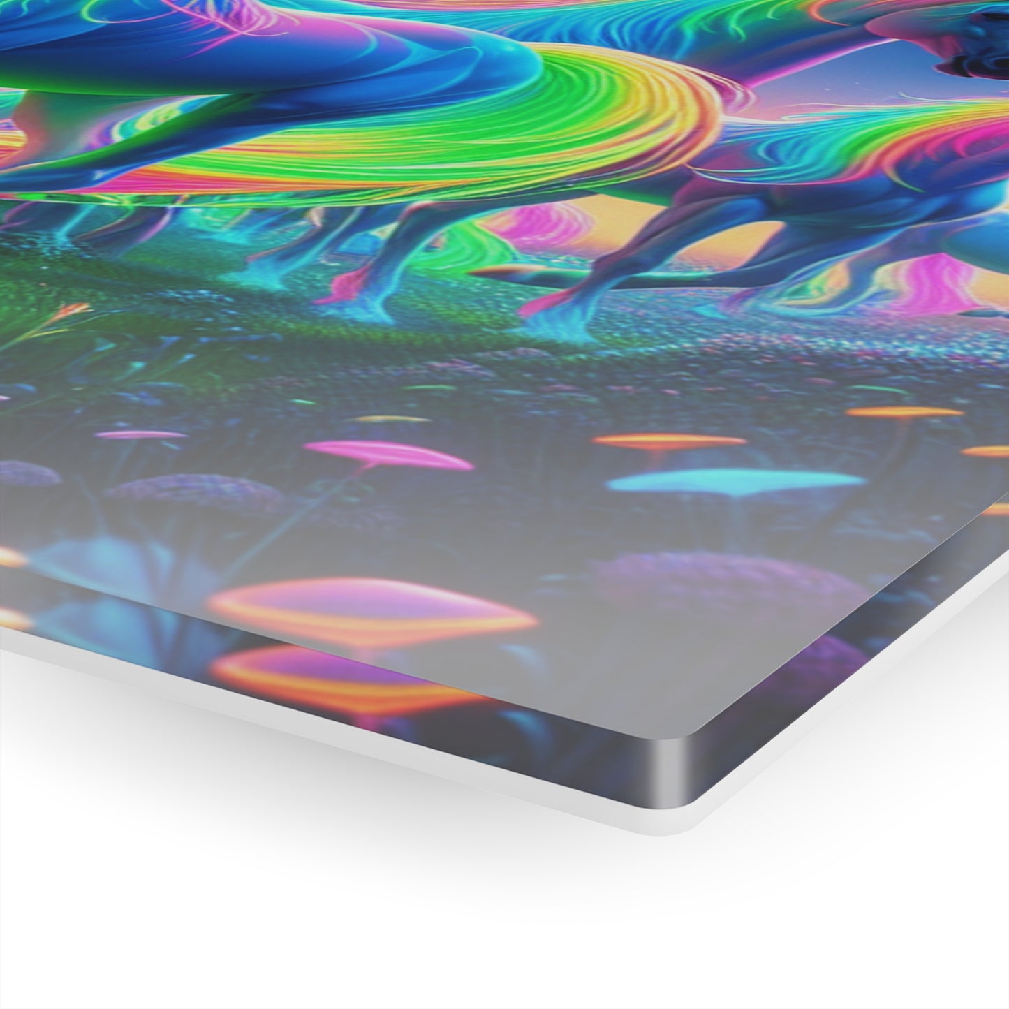 Neon Unicorn Spectacle NEON Unocrons Art 1/4" Glossy Acrylic Art