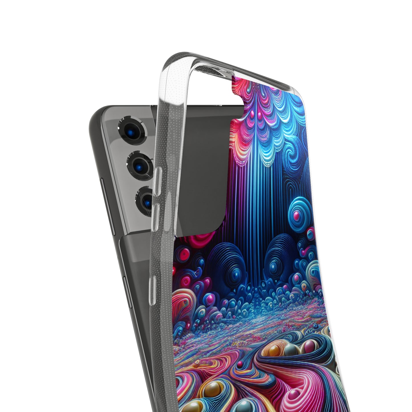 Mesmerizing Neon Infinity Infinity Patterns Art Polycarbonate Phone Case Samsung Galaxy s21 s22 Google Pixel 6 Iphone 11 12 13 14 Pro Max Mini Plus