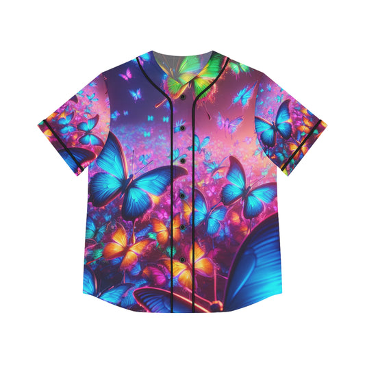 "Neon Flutterglo" Neon Butterflies Womans Jersey