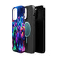 "Neon Fantasyland" Neon Unicorns Premium Art Magsafe Magnet Tough IPhone 13 14 15 Pro Plus Max and Mini in Matte and Glossy Phone cases