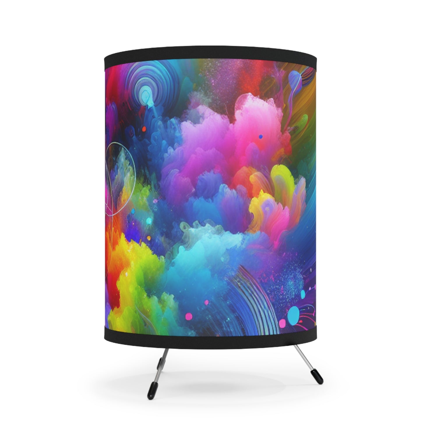 Hans van der Meer - Trippy Infity Patterns Art Tripod Lamp
