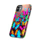 "Neonardie's Dreamscape" NEON Butterflies Tough Phone Case