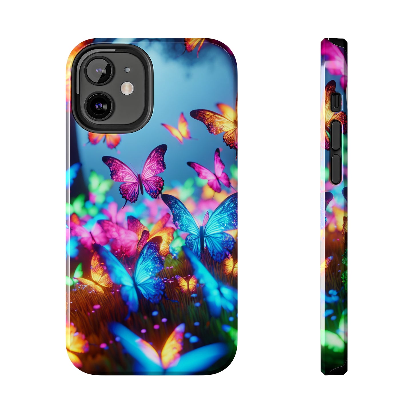"Neon Butterflies Awakening" NEON Butterflies Tough Phone Case