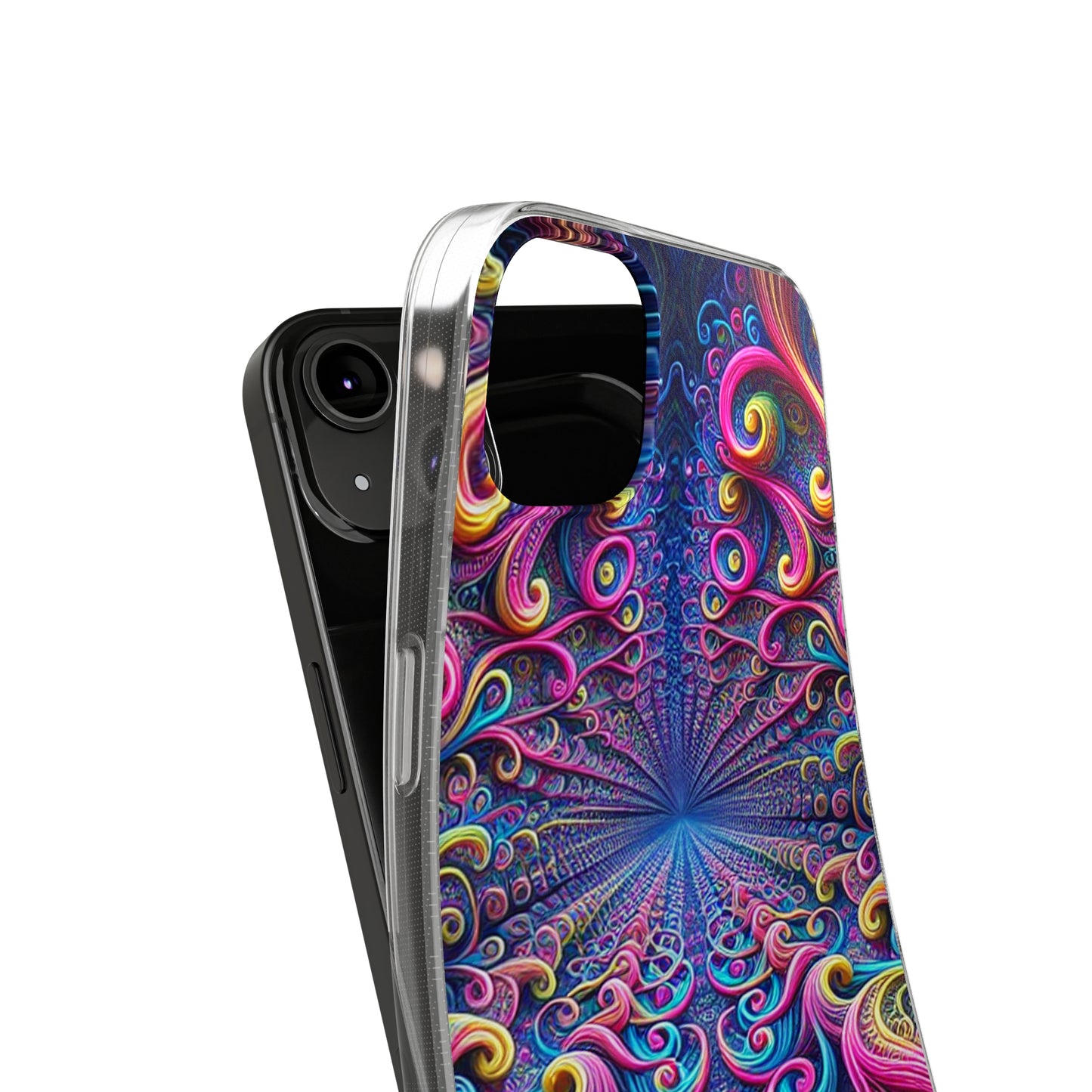 Neon Infinity Dreamscape. Infinity Patterns Art Polycarbonate Phone Case