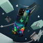 Neon Nocturne. Neon Butterflies and Mushrooms Premium Art Magsafe Magnet Tough IPhone 13 14 15 Pro Plus Max and Mini in Matte and Glossy Phone cases