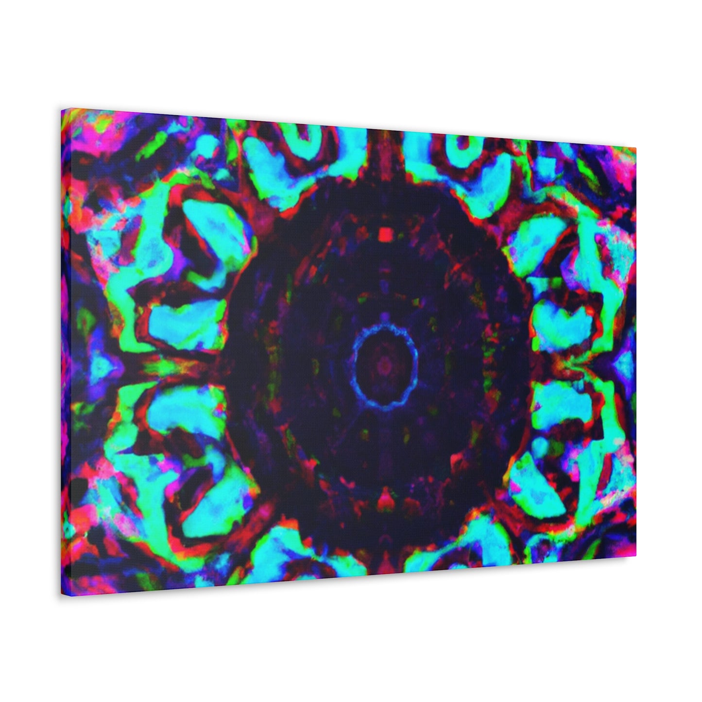 Vibrant Trippy Neon Infinity Prismatic Play. Trippy Infinity Patterns Art Canvas