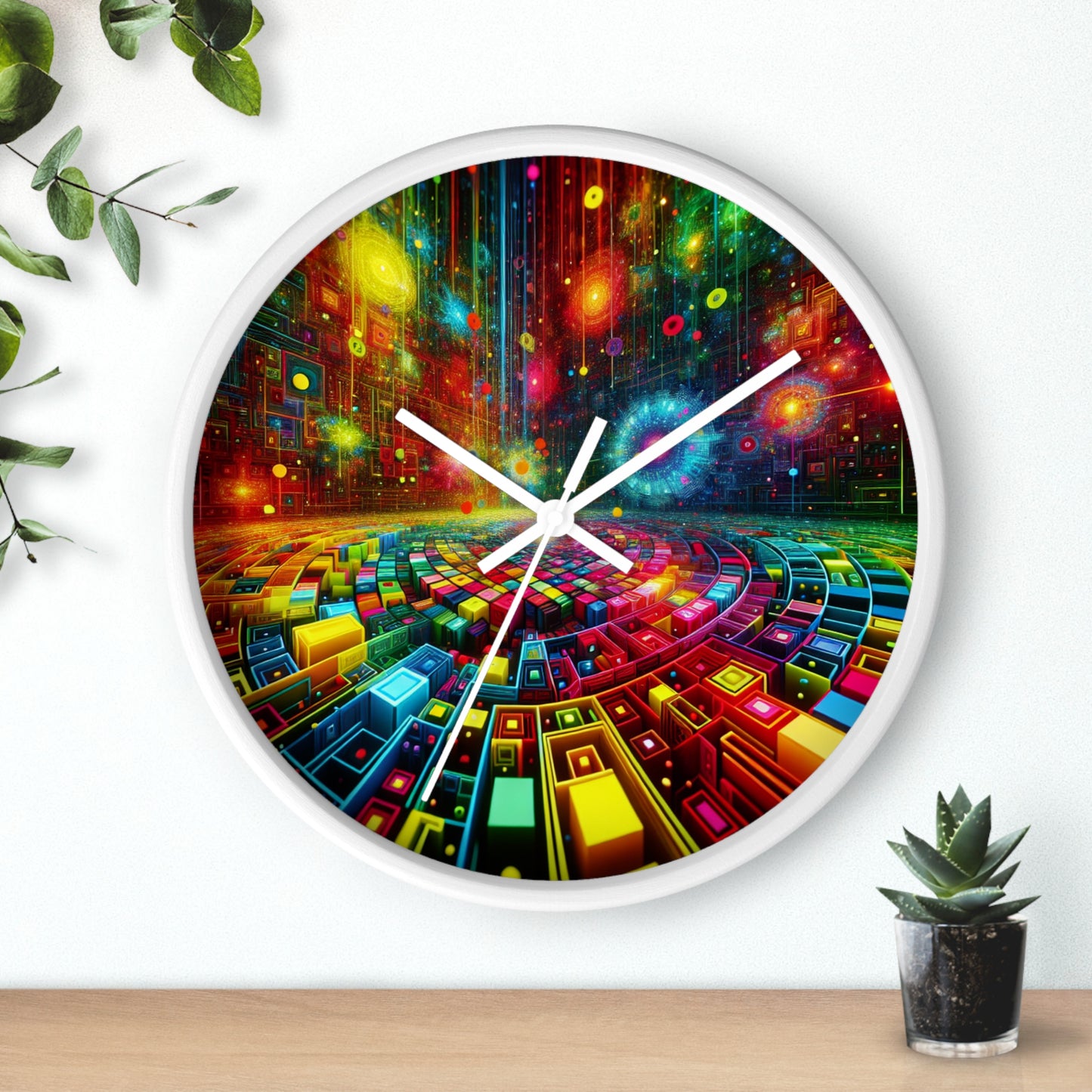 Alberta Negrelli - Trippy Infinity Patterns Wall Clock