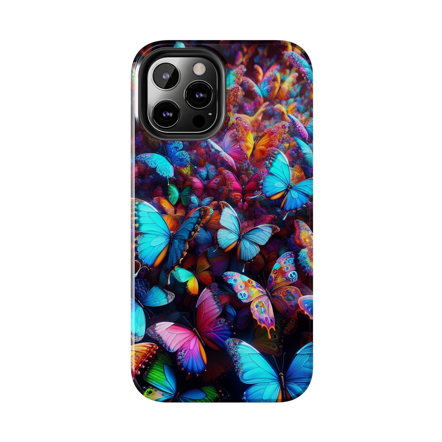"Illuminated Flight" NEON Butterflies Tough Phone Case
