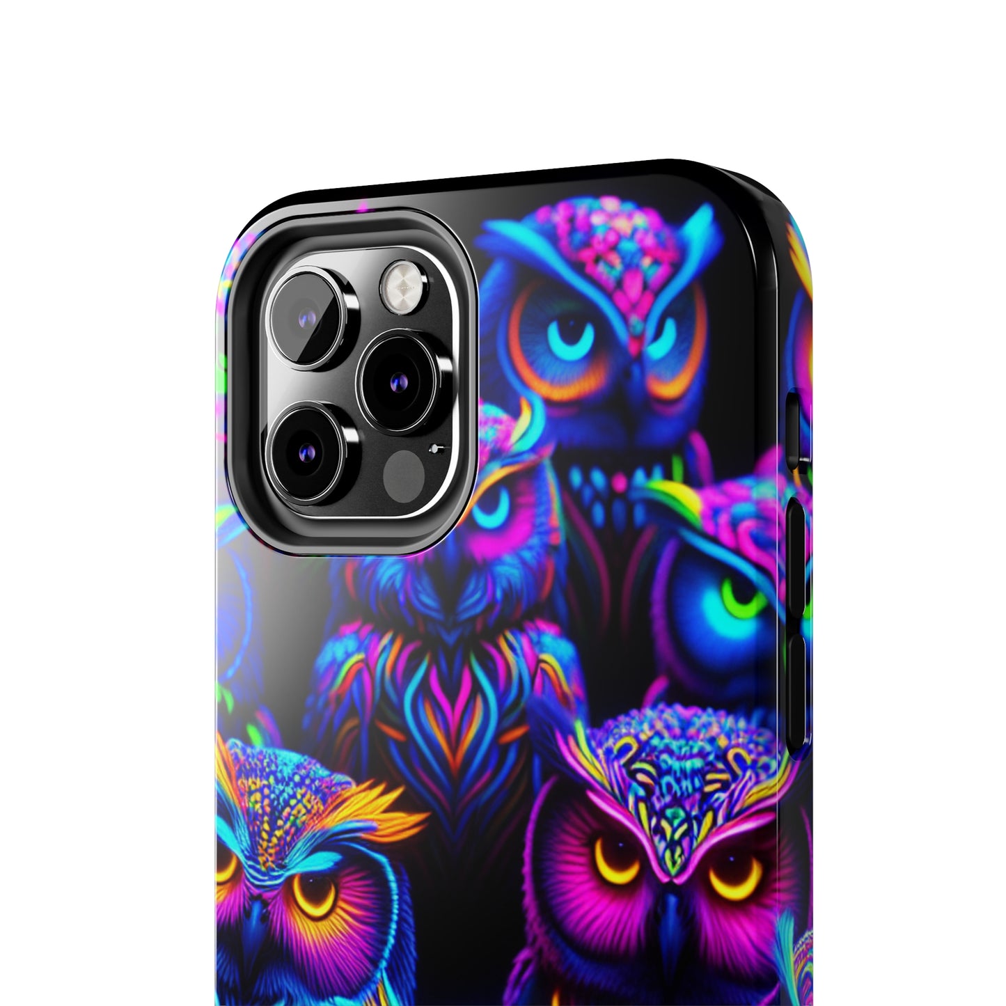 Neon Owl Congregation. NEON Owls Tough Phone Case