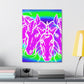 Neon Splendor Unicorns. NEON Unicorns Art Canvas