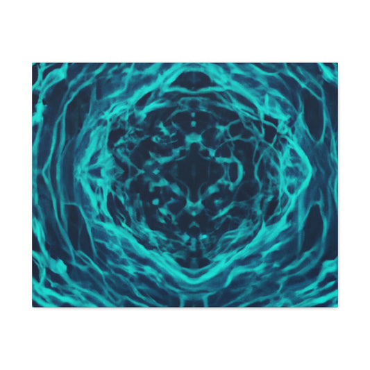 Neon Infinity Fractals. Trippy Infinity Patterns Art Canvas