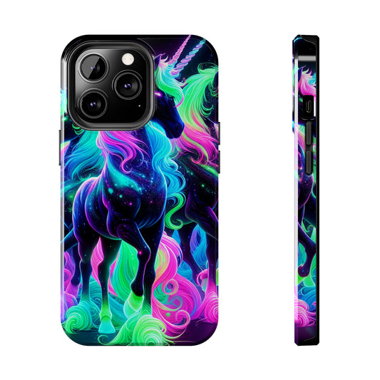 Neon Rainbow Unirony. NEON Unicorns Tough Phone Case