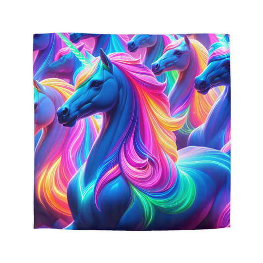 Giovanni di Veracruz - NEON Unicorns Microfiber Duvet Cover