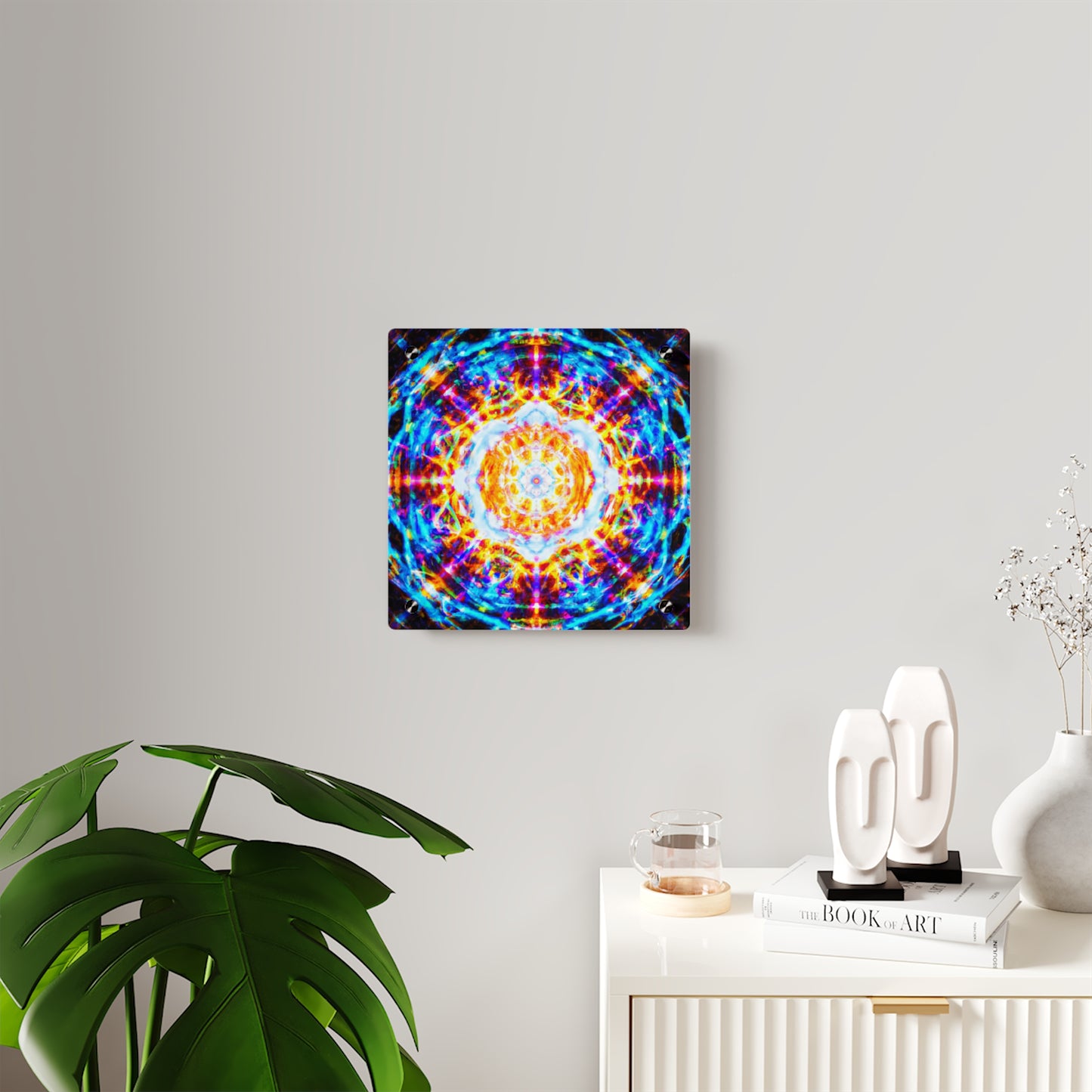 Infinity Groove Prismatic Explosion. Trippy Infinity Patterns Acrylic Art Panel