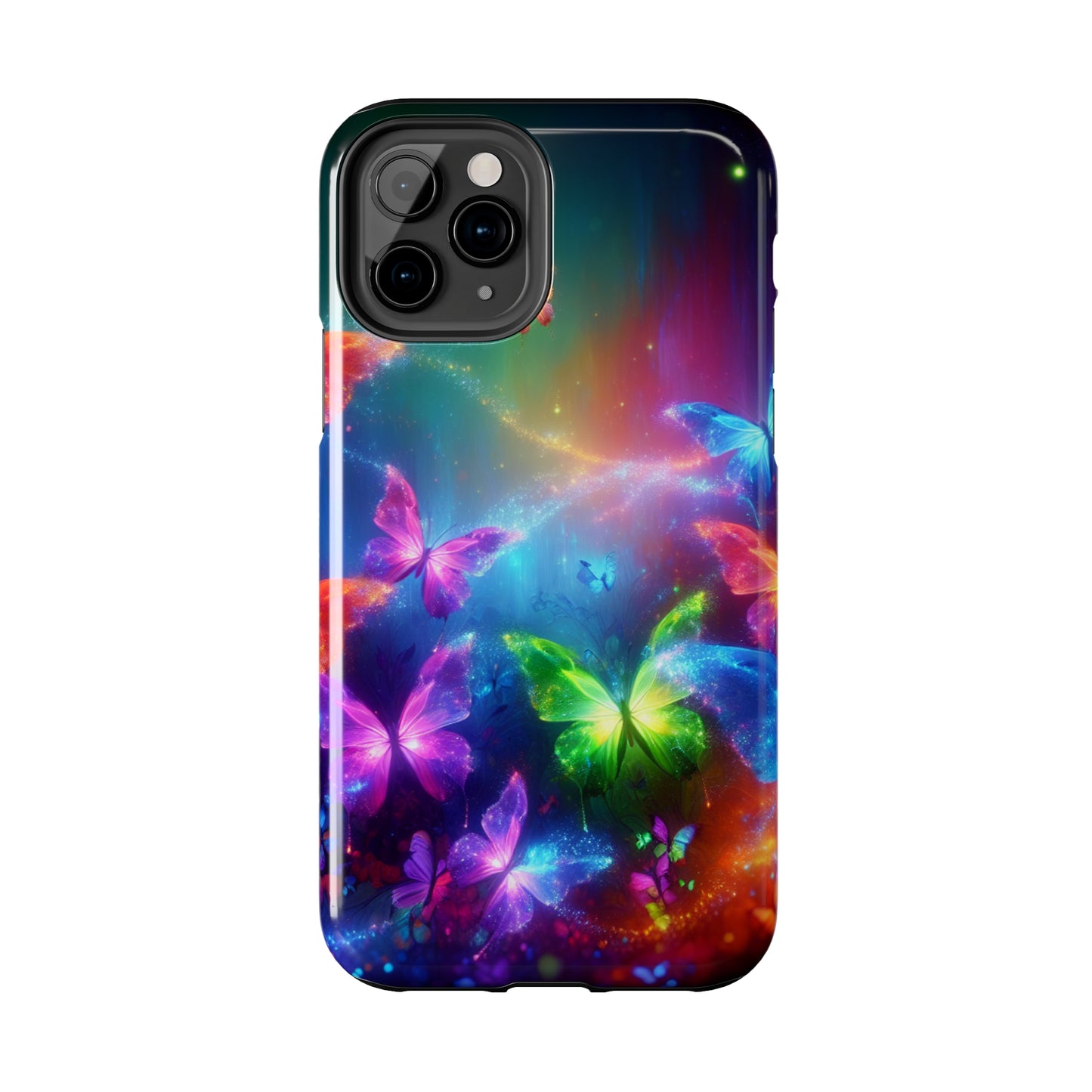 "Glow of the Luminous Butterflies" NEON Butterflies Tough Phone Case