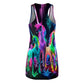 Neon Unicorn Splatter Neon Unicorns Racerback Dress