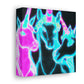"Neon Magic: The Rainbow of Unicorns". NEON Unicorns Art Canvas