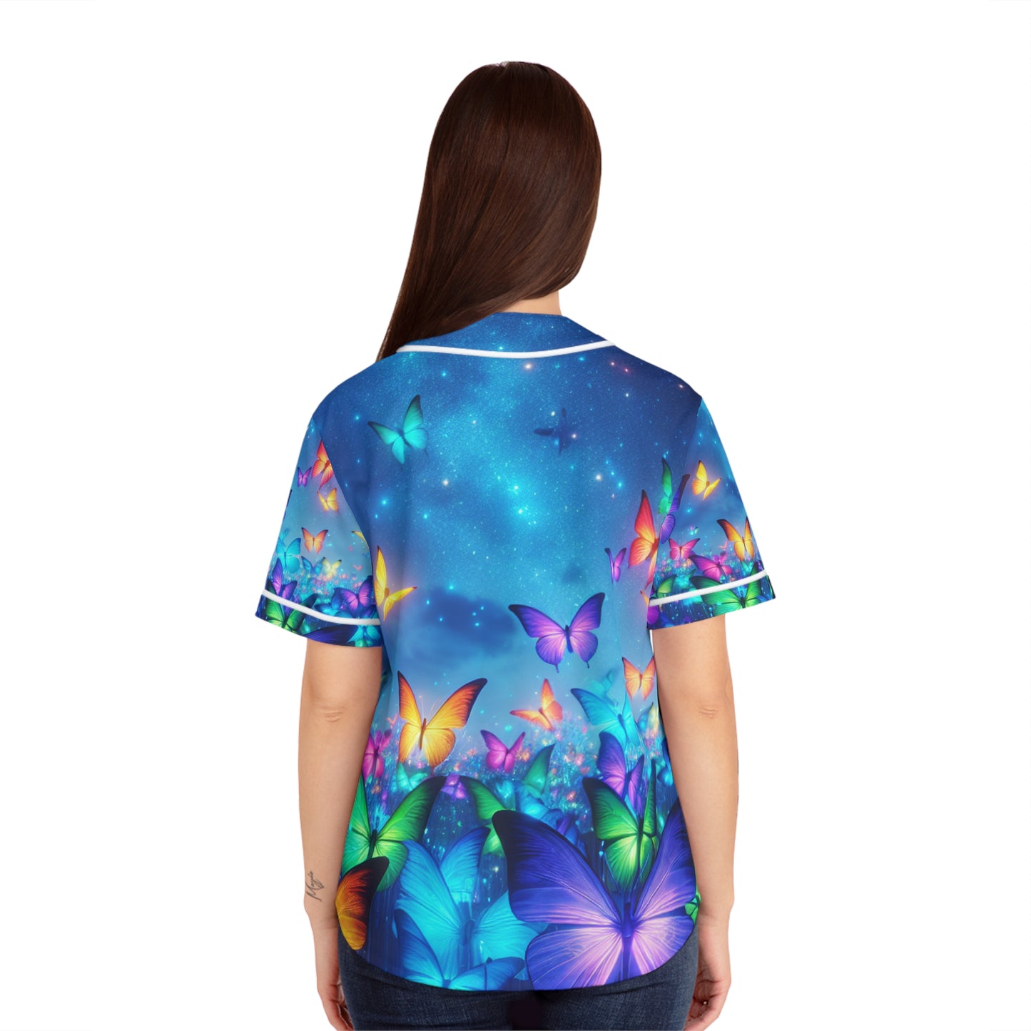 "Electric Butterflies" Neon Butterflies Womans Jersey