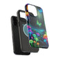 Neon Nocturne. Neon Butterflies and Mushrooms Premium Art Magsafe Magnet Tough IPhone 13 14 15 Pro Plus Max and Mini in Matte and Glossy Phone cases