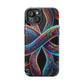 Vibrant Infinity Nocturne Neon Trippy Infinity Patterns Premium Art Magsafe Magnet Tough IPhone 13 14 15 Pro Plus Max and Mini in Matte and Glossy Phone cases