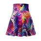 "Cosmic Carnival of the Unicorns" -NEON Unicorns Woman' Skater Skirt