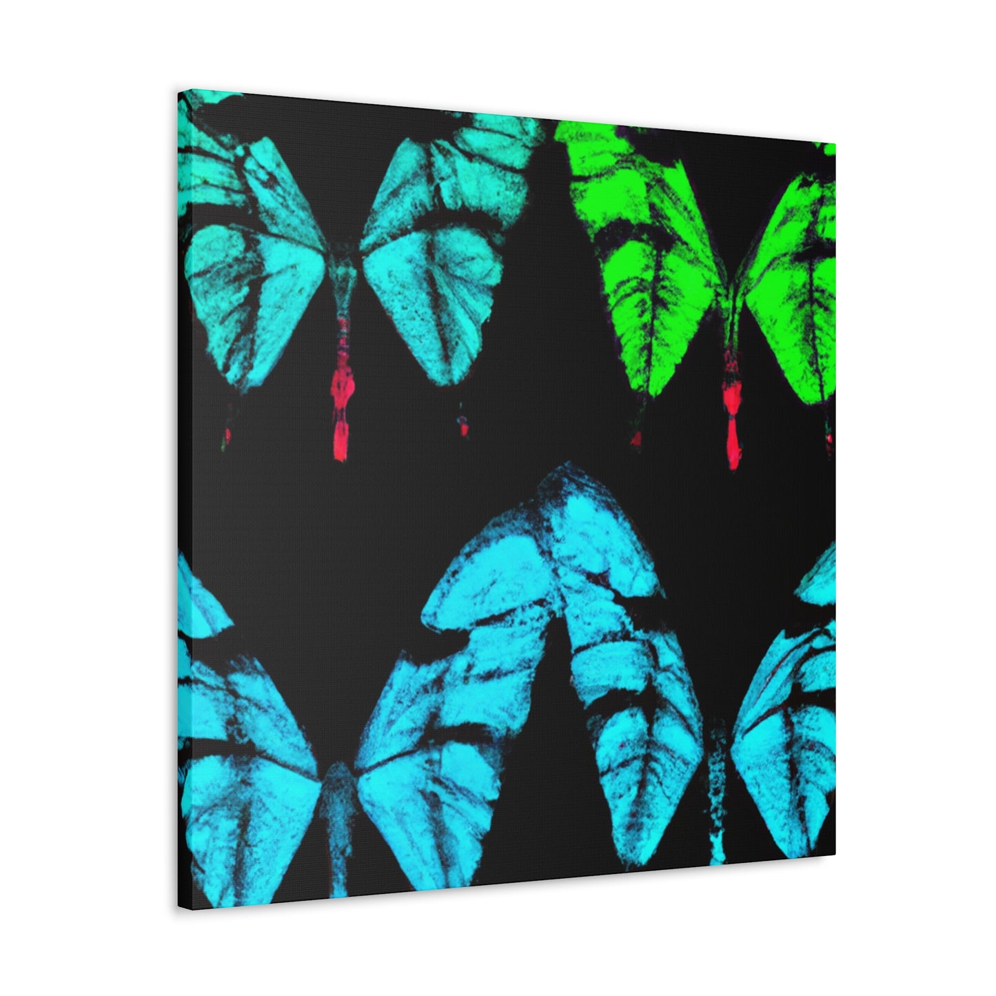 "Neon Butterfly Dreams" Neon Butterflies  Art Canvas