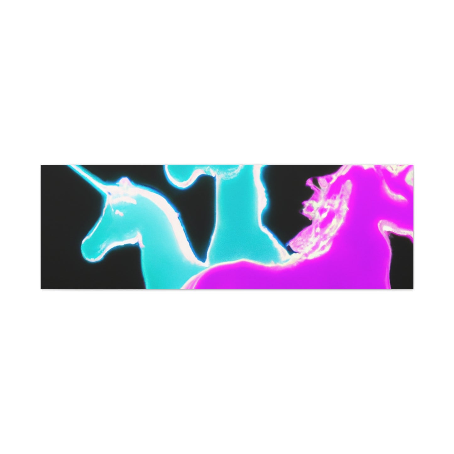 "Neonicorn Symphony" NEON Unicorns Art Canvas