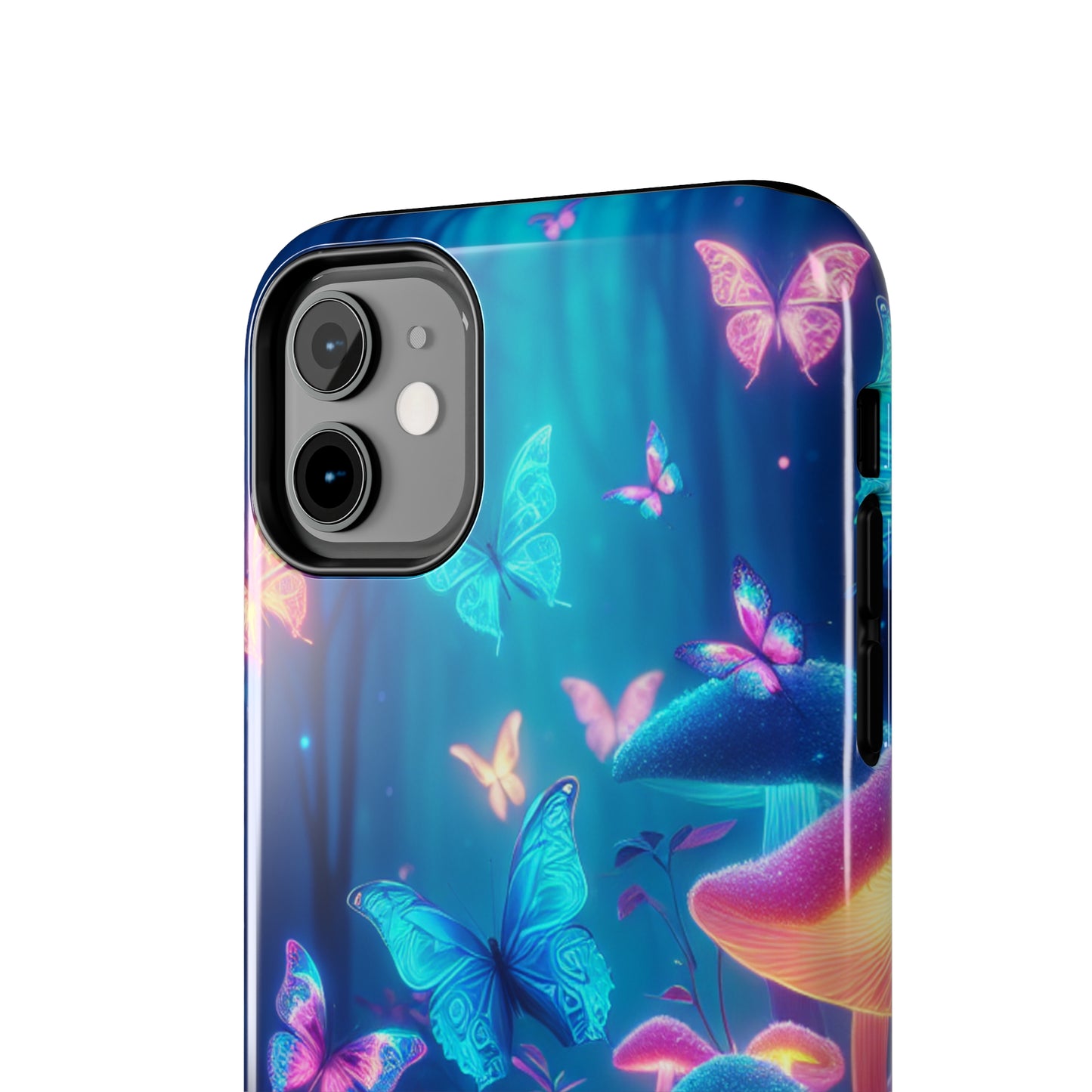 Luminous Jewels in the Forest. Mushrooms & Butterflies Tough Phone Case