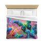 Giovanni de la Prata. - NEON Butterflies Microfiber Duvet Cover