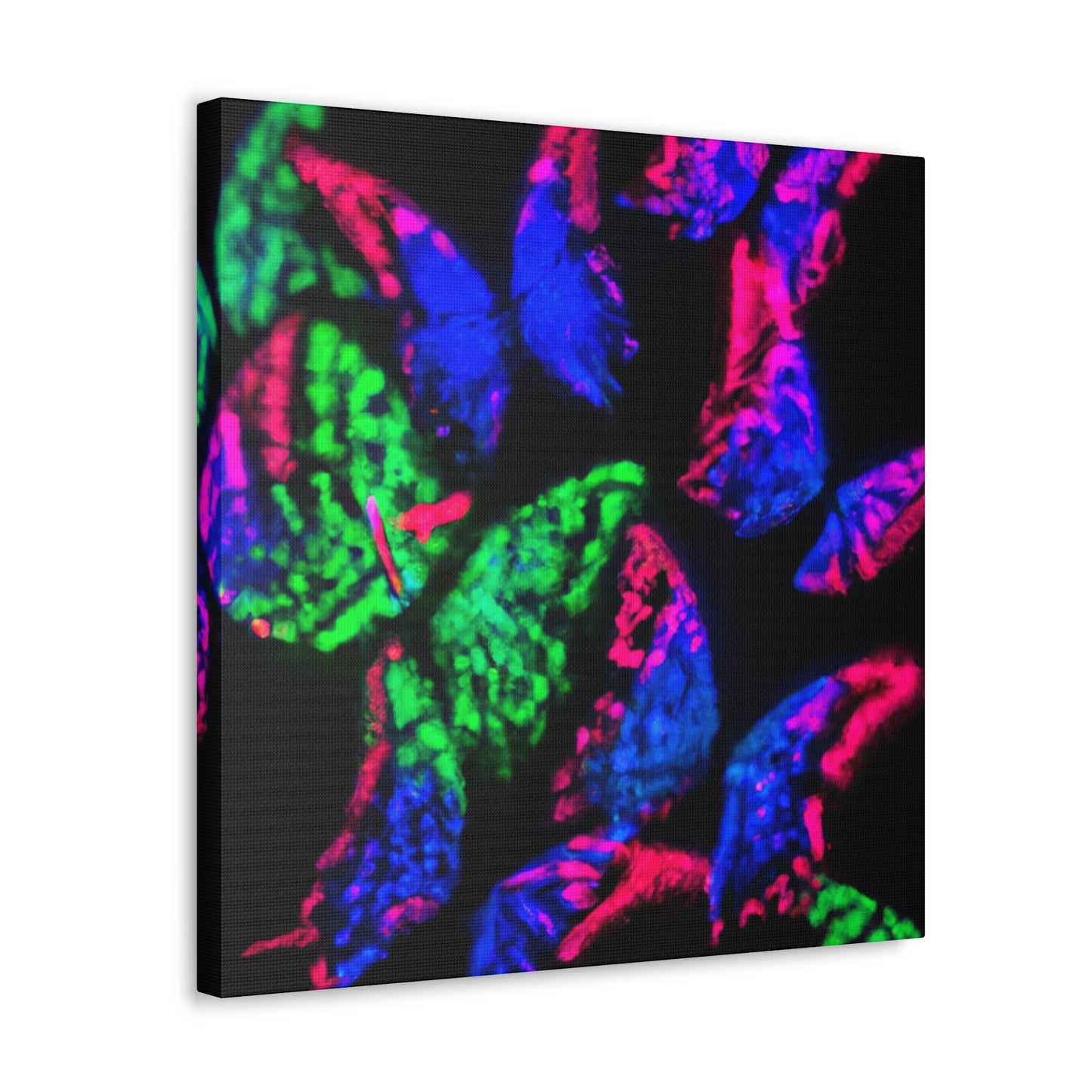 "Nebula of Neon Butterflies" Neon Butterflies  Art Canvas