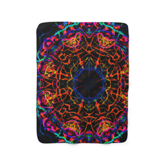 Sir Everard Pomeroy - Trippy Infinity Patterns Sherpa Blanket