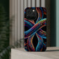 Vibrant Infinity Nocturne Neon Trippy Infinity Patterns Premium Art Magsafe Magnet Tough IPhone 13 14 15 Pro Plus Max and Mini in Matte and Glossy Phone cases