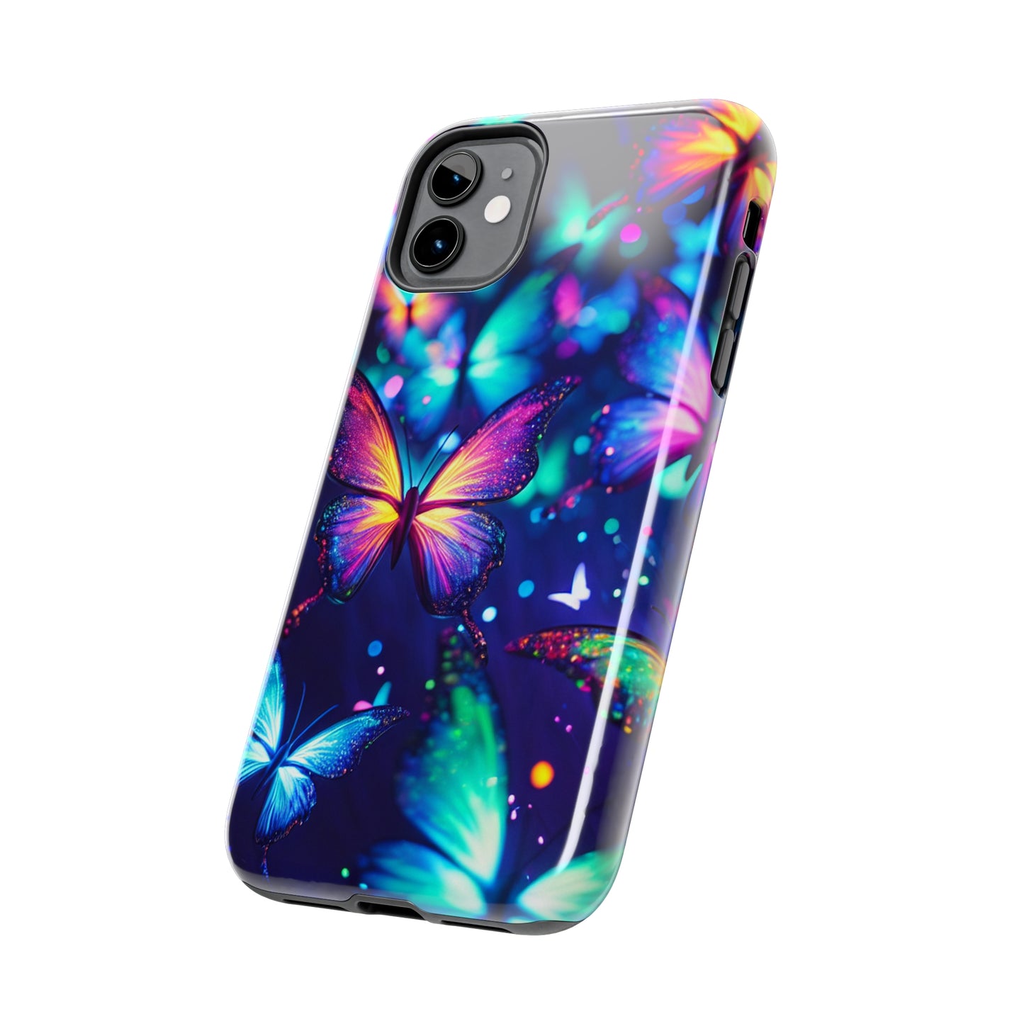 Neon Flutterings. NEON Butterflies Tough Phone Case Iphone 6 7 8 9 10 11 12 13 14 SE X XR XS Pro Max Mini Plus