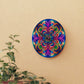 "Infinite Neon Dreams" Infinity Patterns Art Acrylic Clock