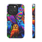 "Electric Vivid Night Owls" NEON Owls Tough Phone Case