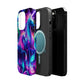 Neon Uniflourish Neon Unicorns Premium Art Magsafe Magnet Tough IPhone 13 14 15 Pro Plus Max and Mini in Matte and Glossy Phone cases