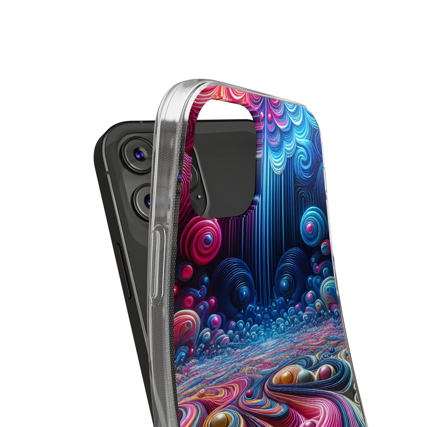 Mesmerizing Neon Infinity Infinity Patterns Art Polycarbonate Phone Case Samsung Galaxy s21 s22 Google Pixel 6 Iphone 11 12 13 14 Pro Max Mini Plus