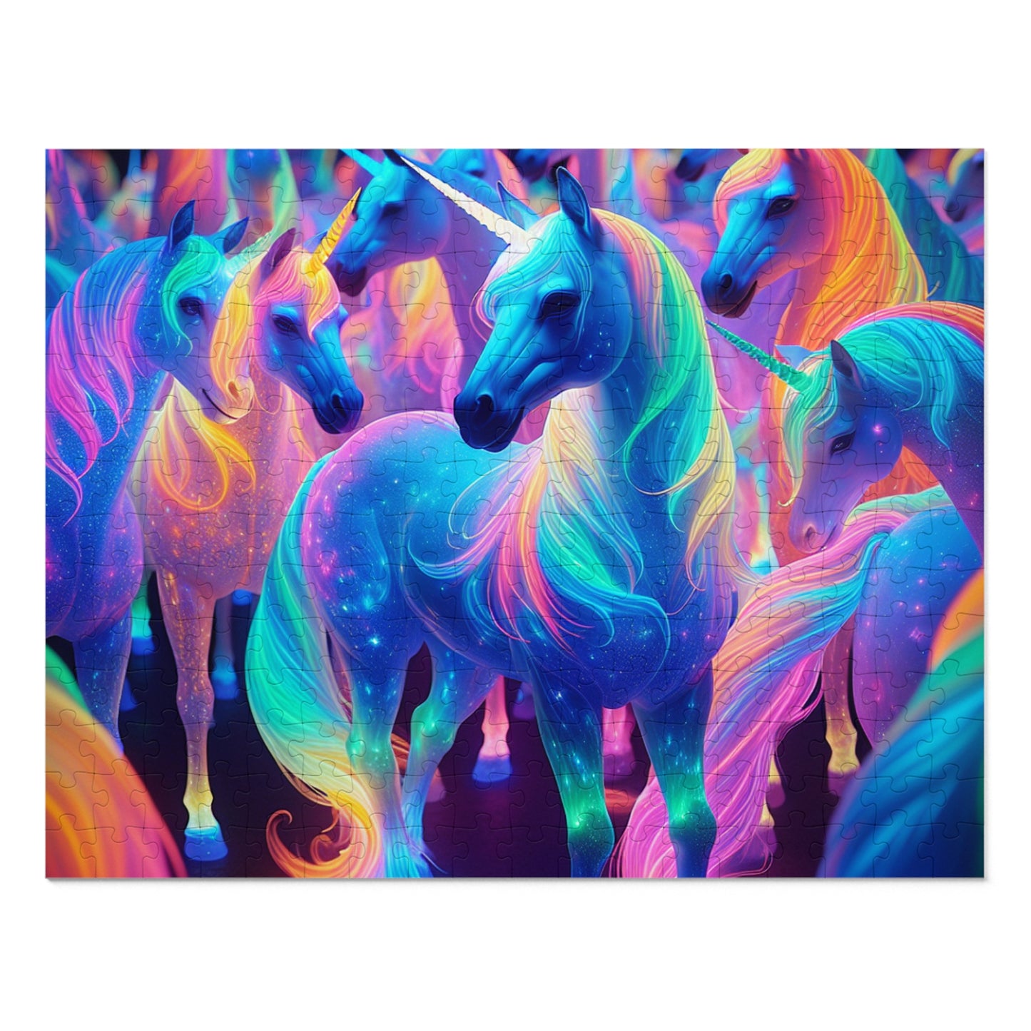 Neon UniClanz - Neon Unicorns Puzzle 30, 110, 252, and 1000 Pieces