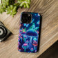 Neon Glitterbug Heaven. Neon Butterflies and Mushrooms Premium Art Magsafe Magnet Tough IPhone 13 14 15 Pro Plus Max and Mini in Matte and Glossy Phone cases
