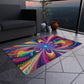 Cosmic Rainbow Infinity Spirograph. Infinity Patterns Outdoor Rug