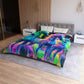 Ambrosius van Schiedam - NEON Unicorns Microfiber Duvet Cover