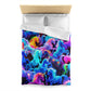 Giovanni da Verona - NEON Unicorns Microfiber Duvet Cover