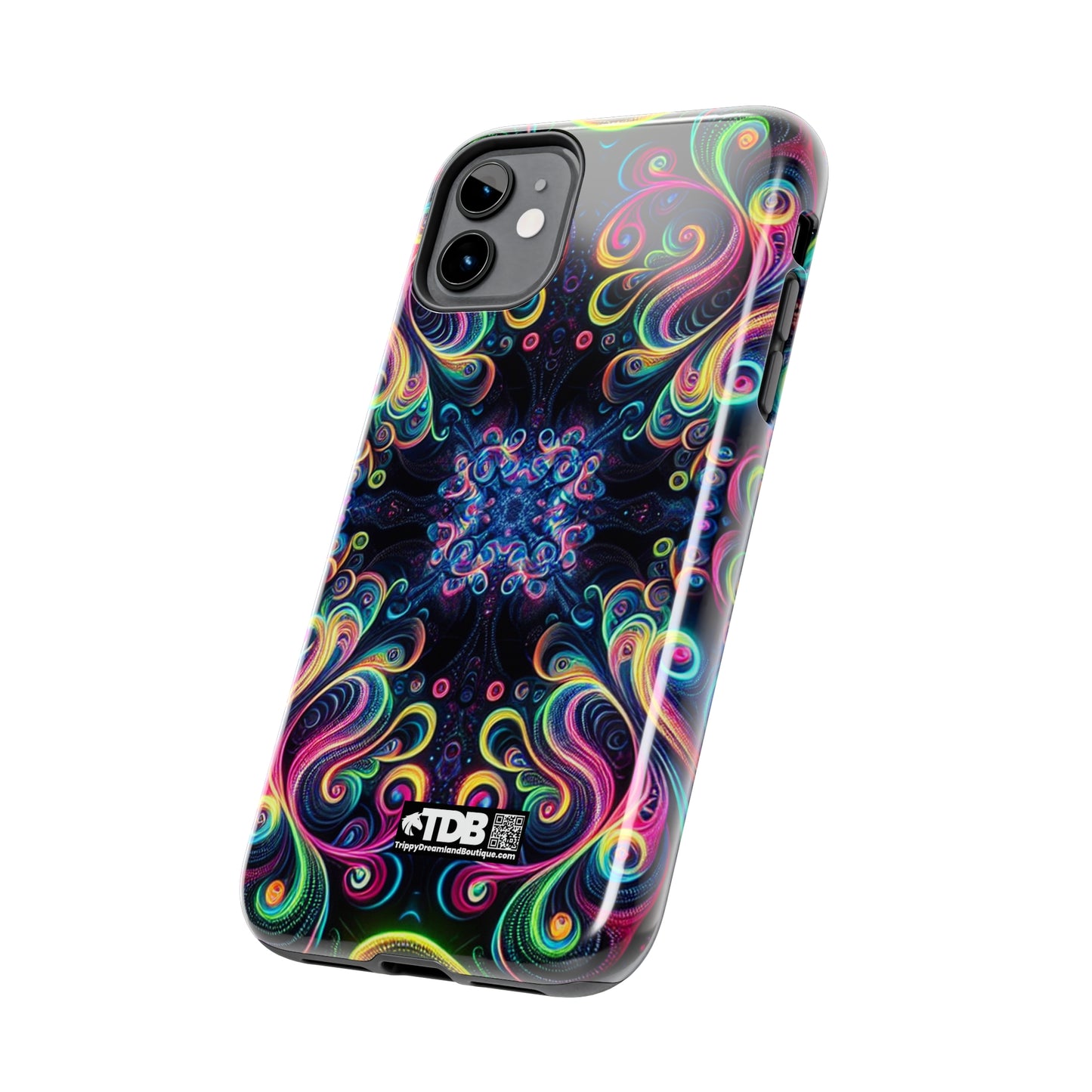 TDB Neon Infinity Vibes. Trippy Infinity Patterns Tough Phone Case