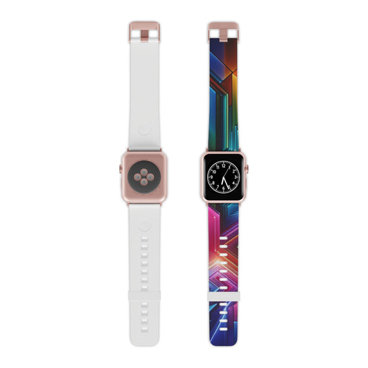 Neon Dreamscape of the Future. - Trippy Infinity Patterns Iwatch Band