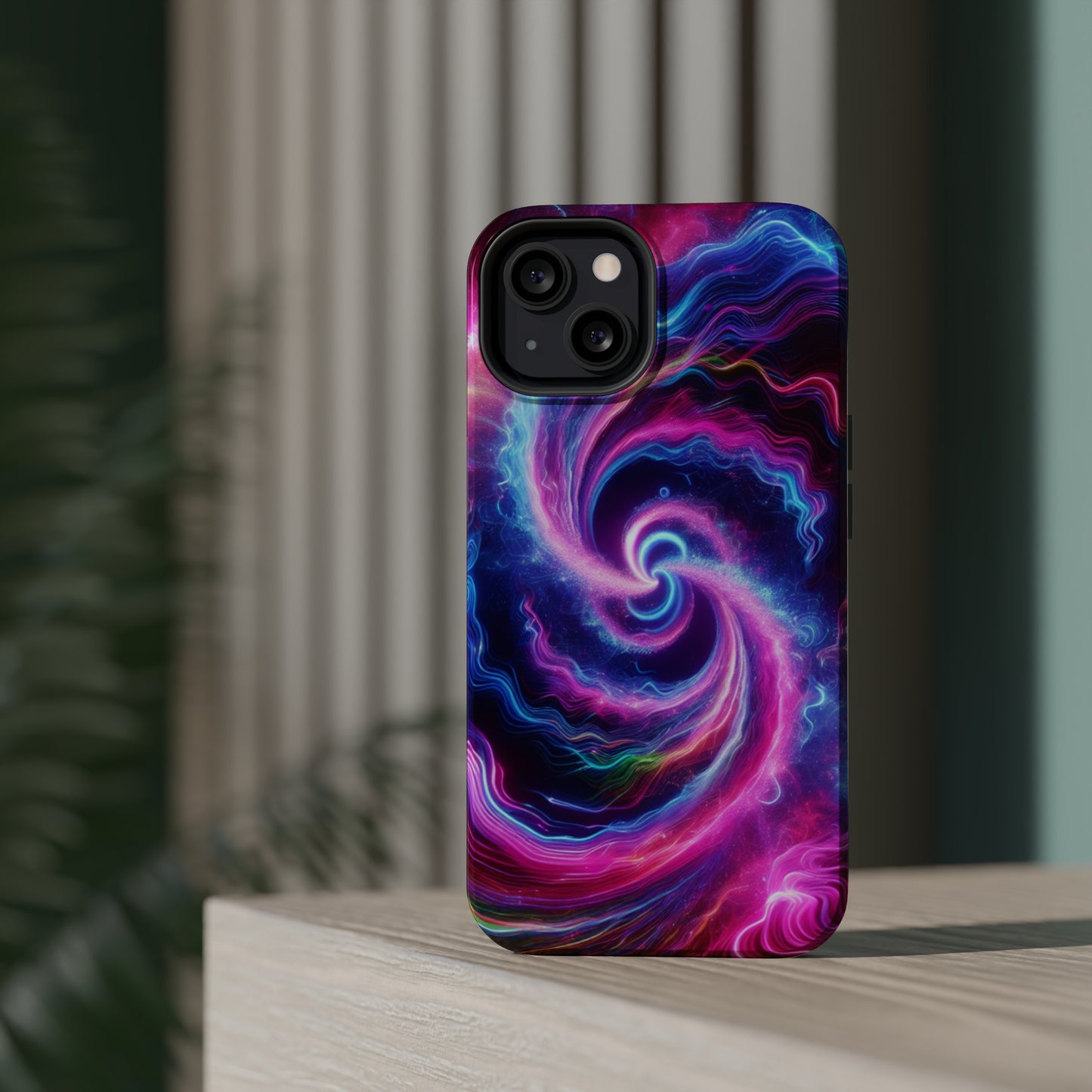 Infinite Neon Horizon Neon Trippy Infinity Patterns Premium Art Magsafe Magnet Tough IPhone 13 14 15 Pro Plus Max and Mini in Matte and Glossy Phone cases