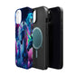 "Unicorn Flux-scape" Neon Unicorns Premium Art Magsafe Magnet Tough IPhone 13 14 15 Pro Plus Max and Mini in Matte and Glossy Phone cases