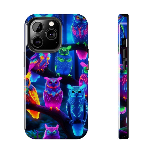 Neonowl Feast. NEON Owls Tough Phone Case