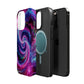 Infinite Neon Horizon Neon Trippy Infinity Patterns Premium Art Magsafe Magnet Tough IPhone 13 14 15 Pro Plus Max and Mini in Matte and Glossy Phone cases