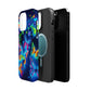"Atmospheric Fluorescence" Neon Butterflies Premium Art Magsafe Magnet Tough IPhone 13 14 15 Pro Plus Max and Mini in Matte and Glossy Phone cases
