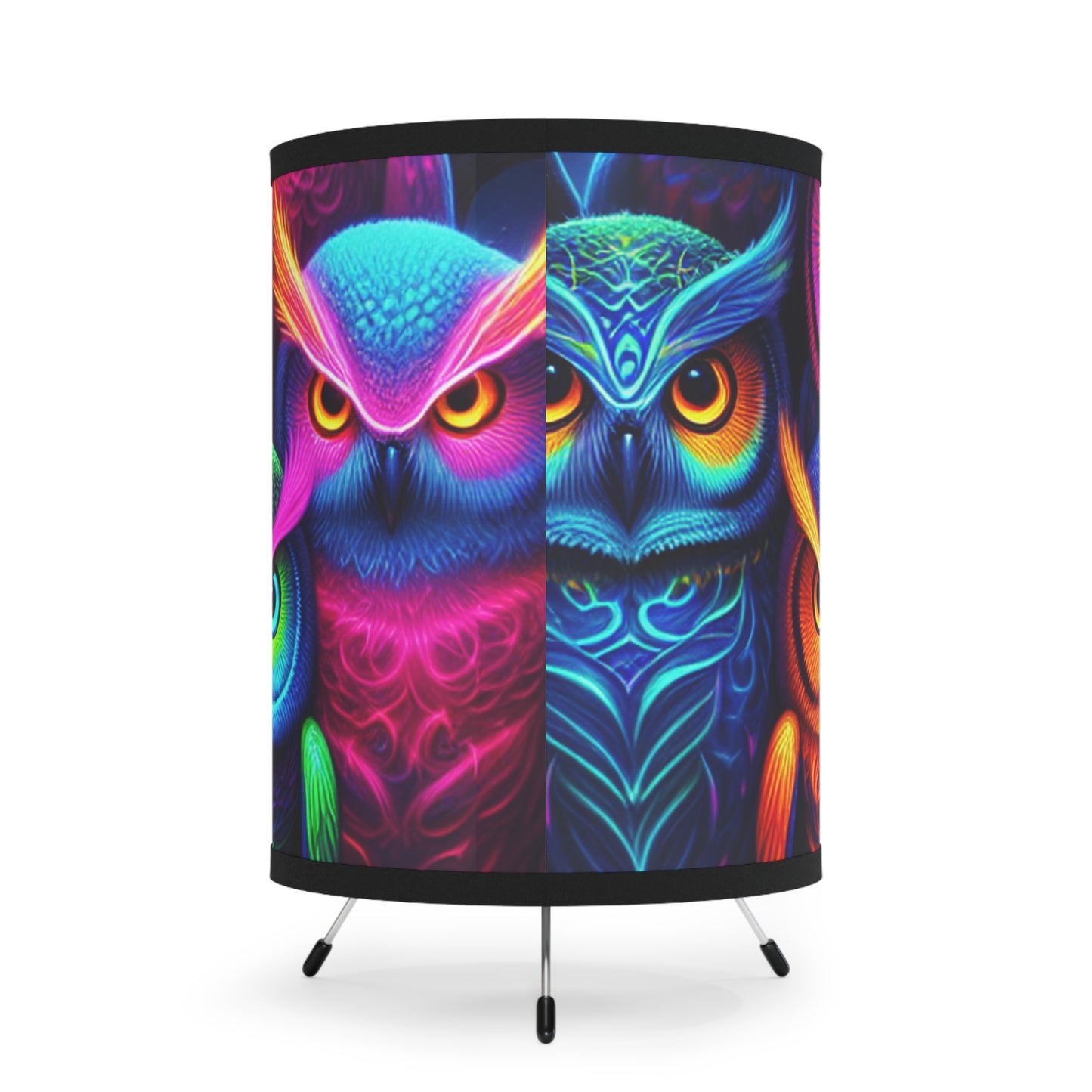 Neon Hoots! - NEON Owls Art Tripod Lamp